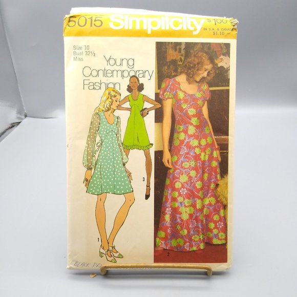 Vintage Sewing PATTERN Simplicity 5015, Young Contemporary Fashion, Junior Misse - Picture 1 of 2